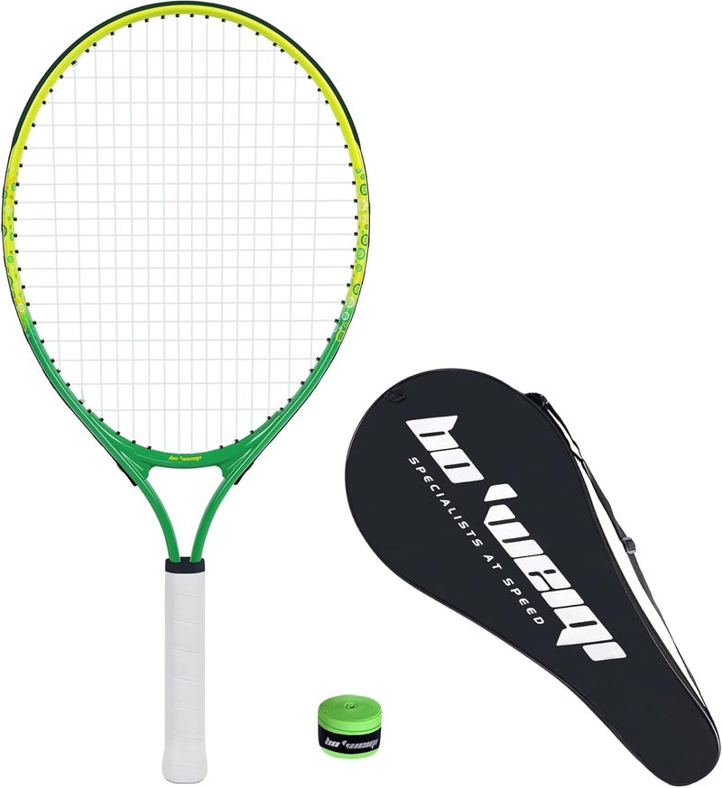 BOWEI 17"-25" Kids Tennis Racket for Aged 2-12 Lightweight Youth Tennis Racquet for Girls and Boys Outdoor/Indoor Sports with 1 Non-Slip Grip and 1 Shoulder Strap Bag Easy Carry - Image 1